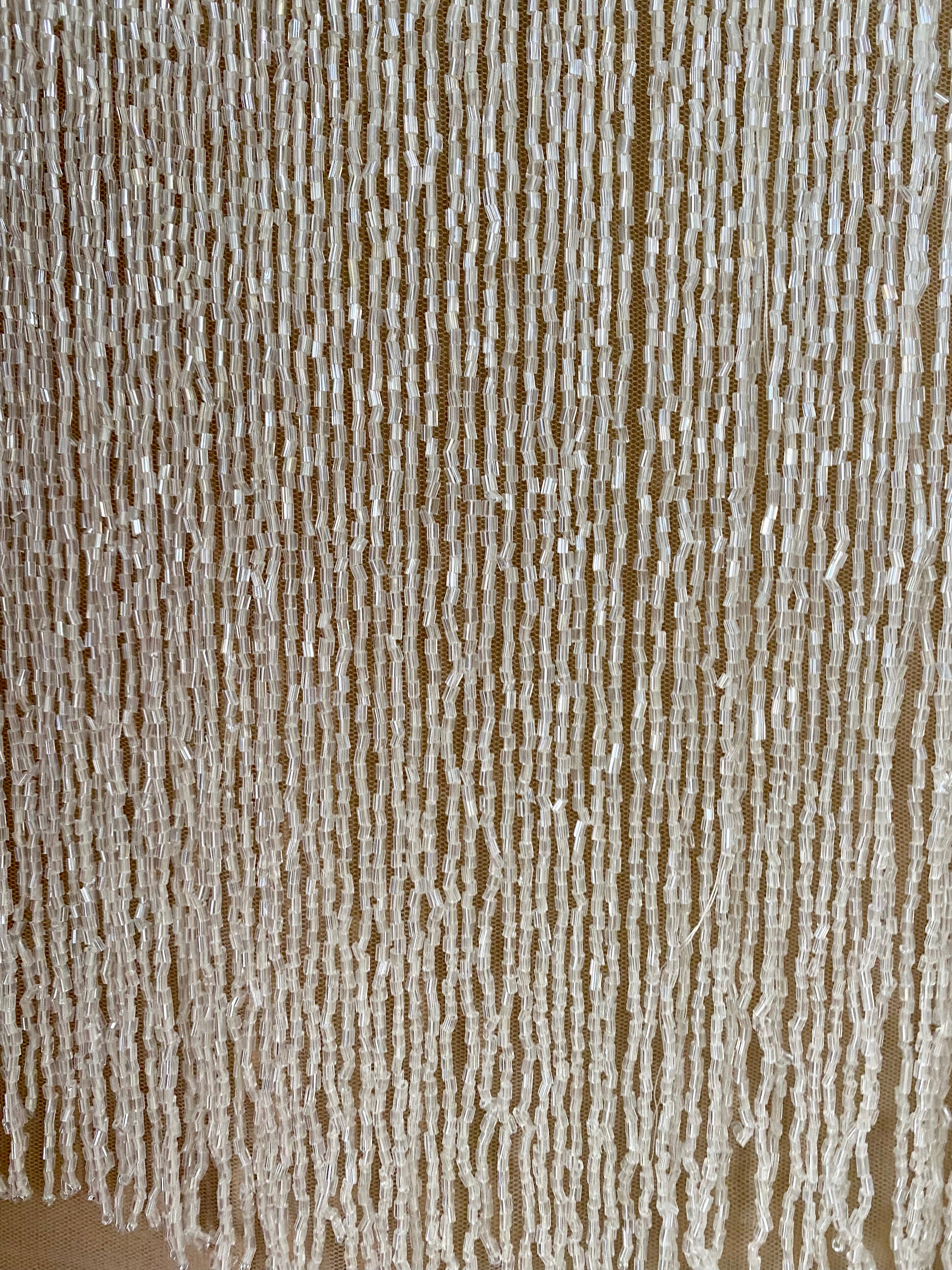 Franjuri Ivory din Margele de Sticla - 40 cm lungime