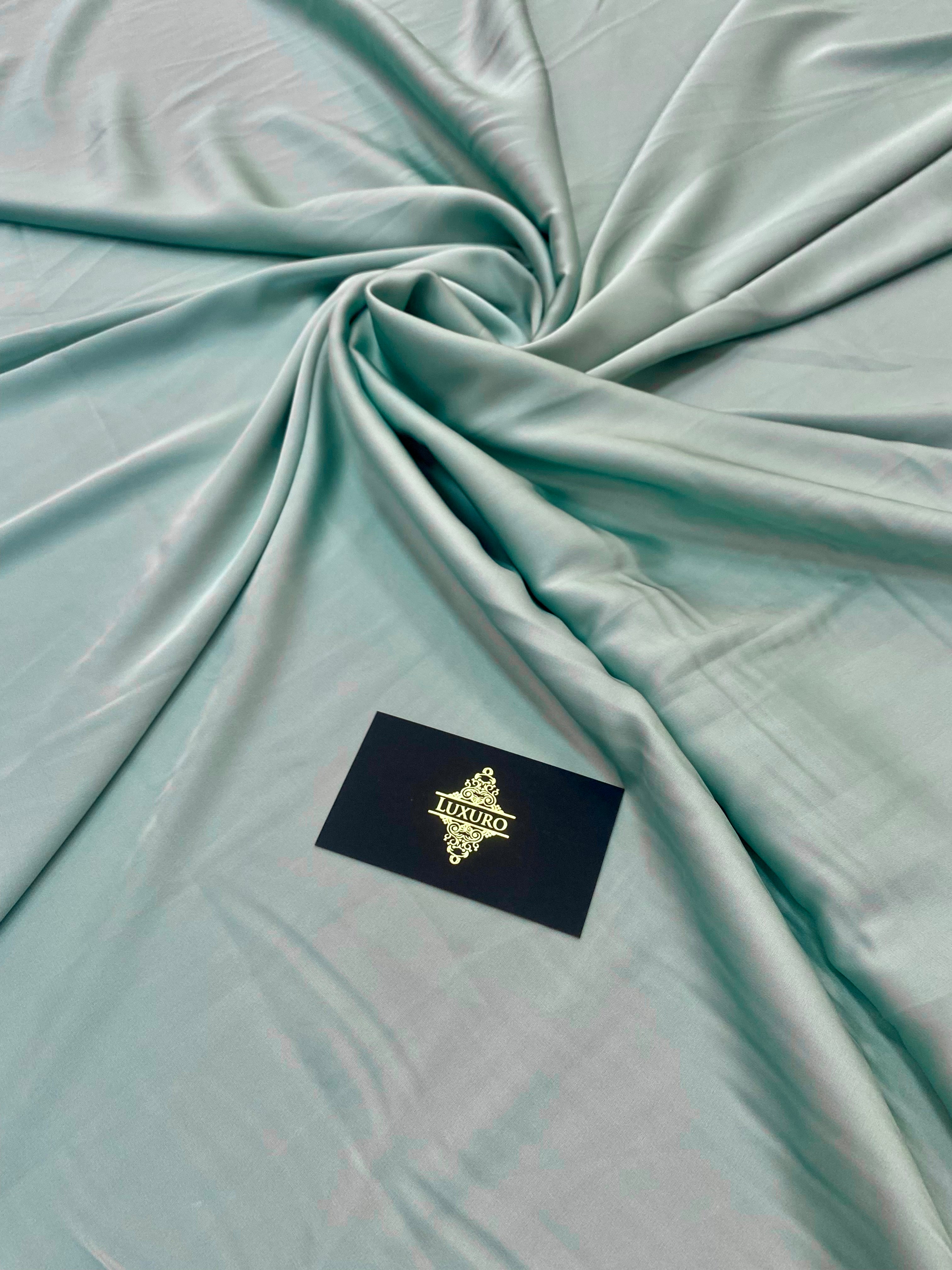 Premium Silky Elastic Satin Duck Egg Green