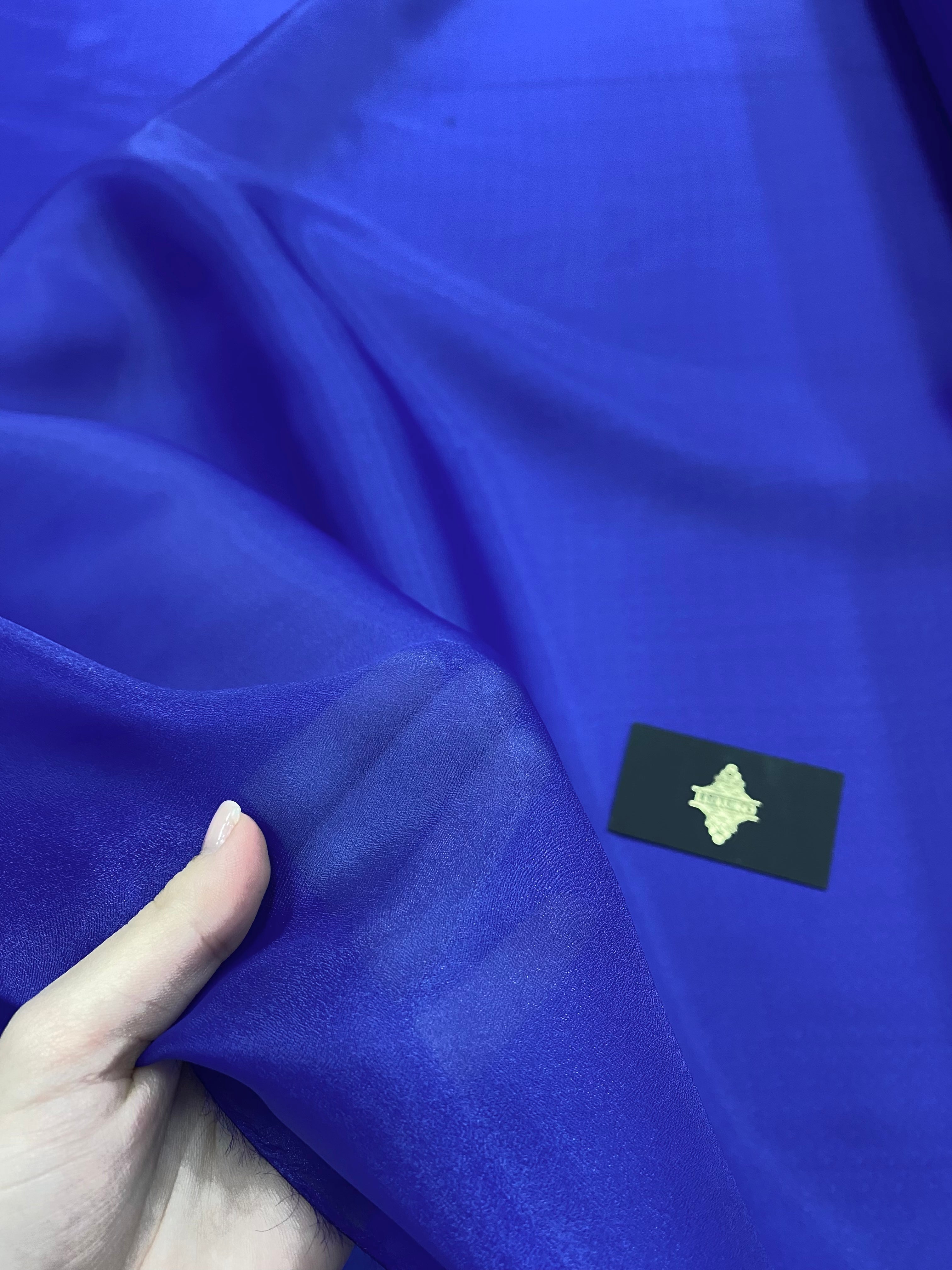Organza Sidefata Albastru Royal -  3 m Latime