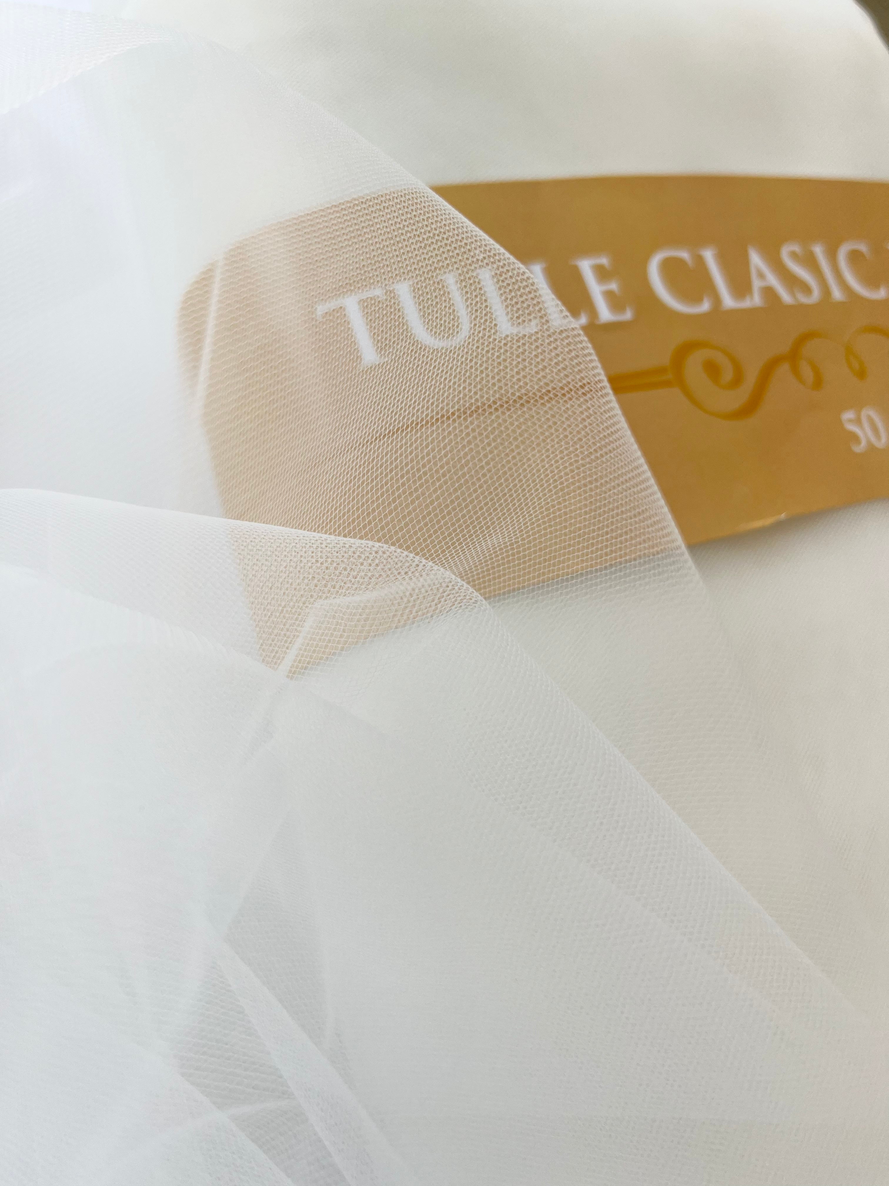 Tulle Clasic Crem Deschis - 3 m Latime