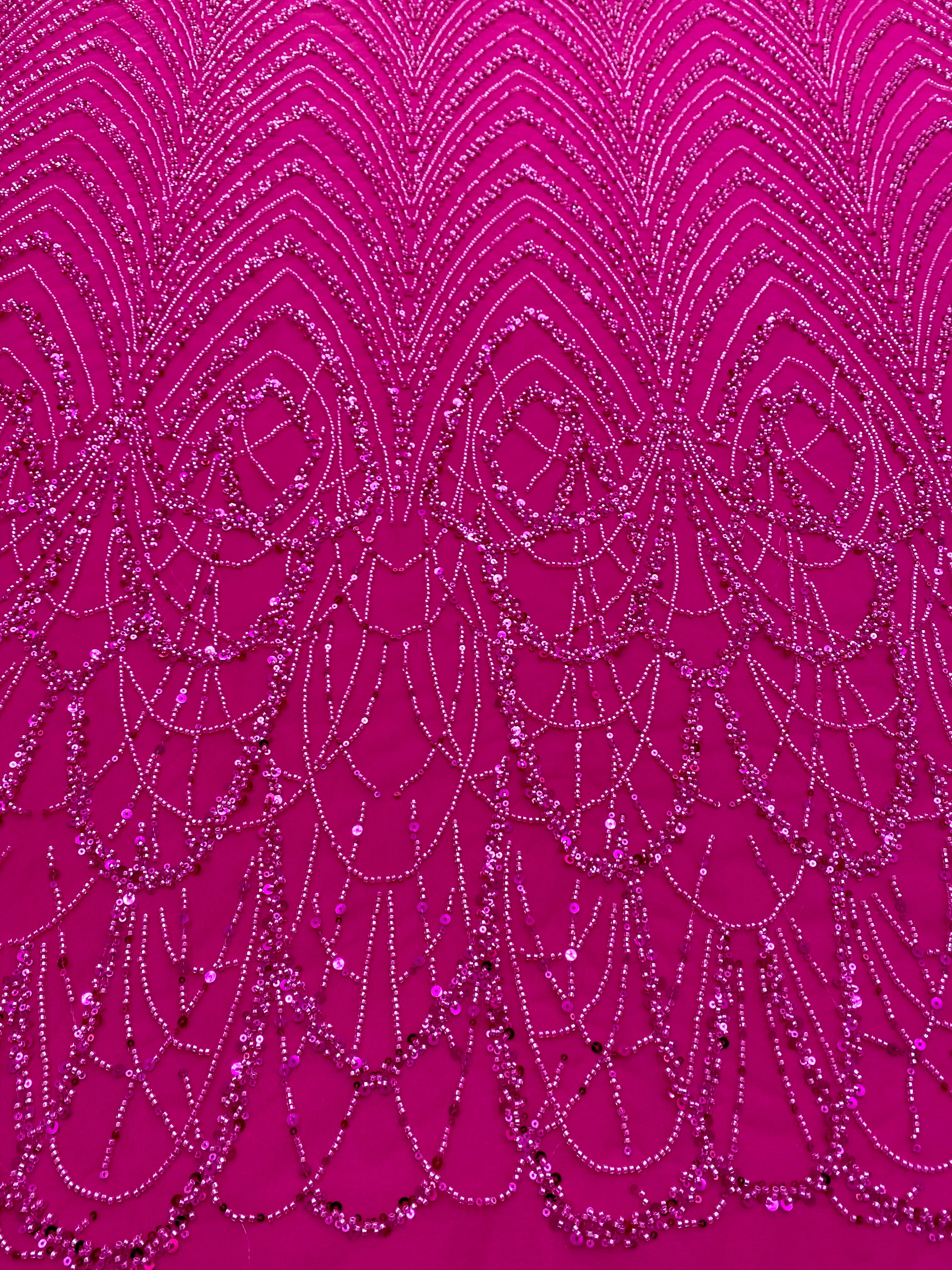 Black Couture Lace, with Beads and Sequins 