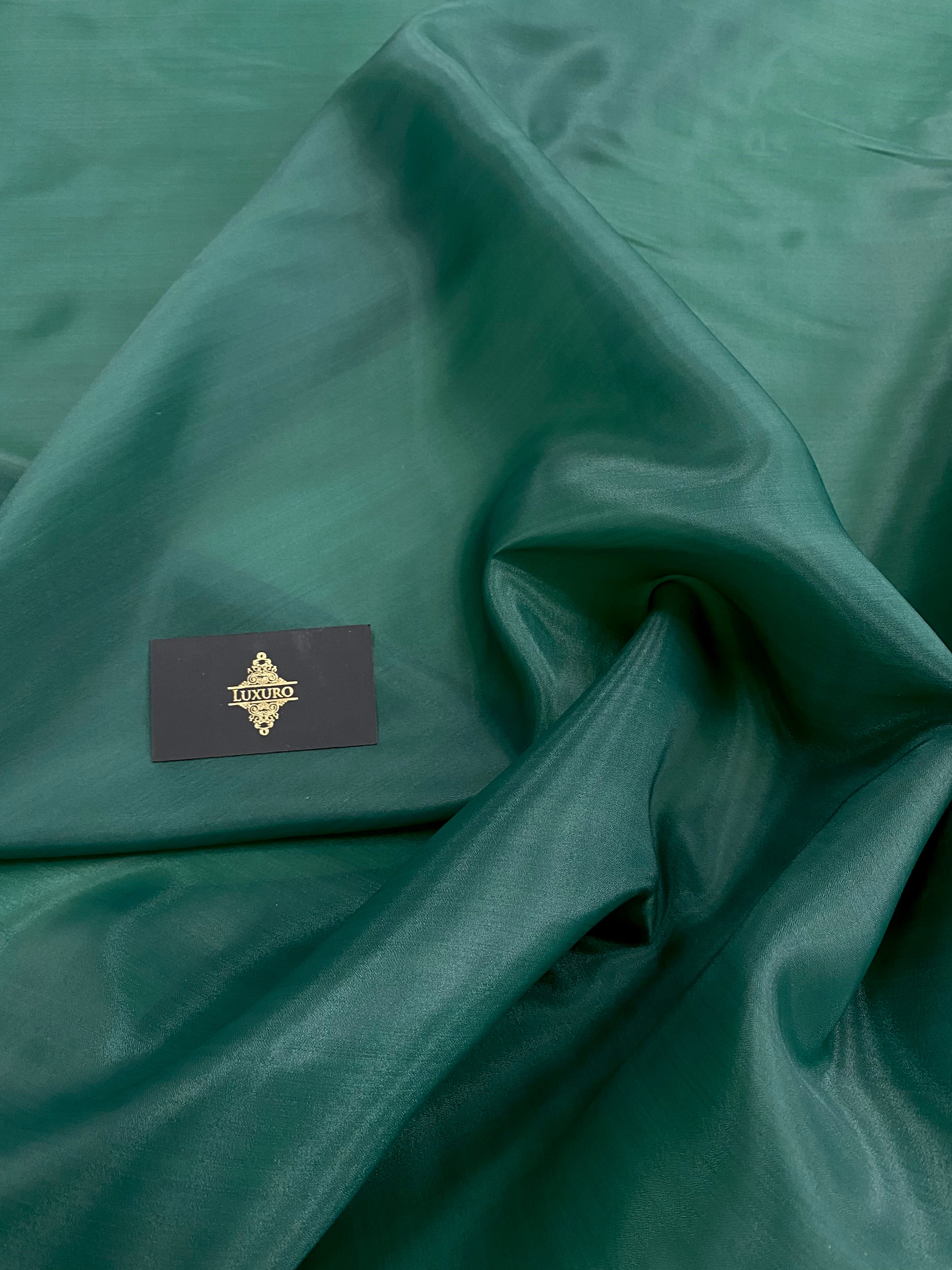 Organza Sidefata Verde Smarald -  3 m Latime