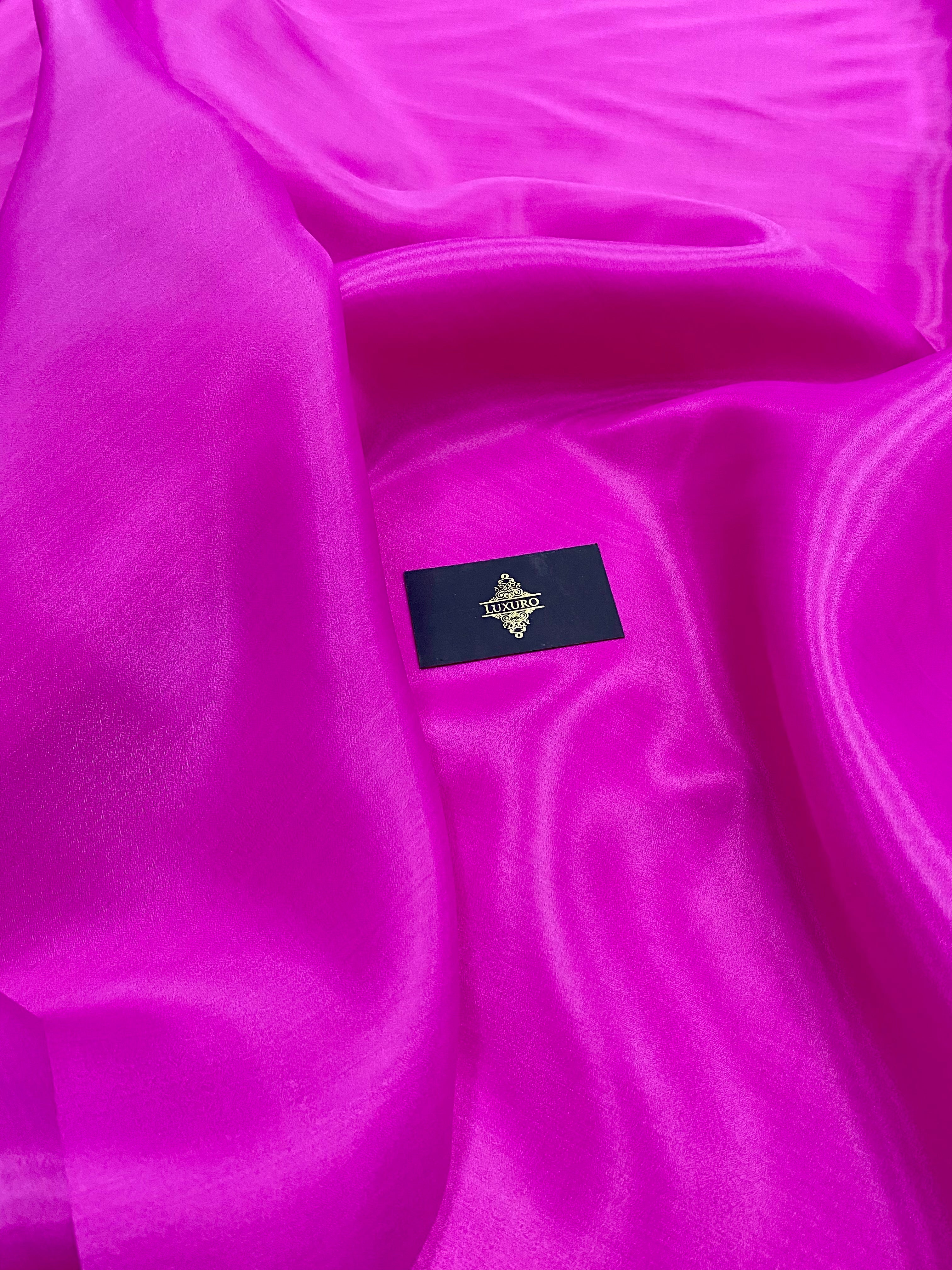 Organza Sidefata Fucsia -  3 m Latime