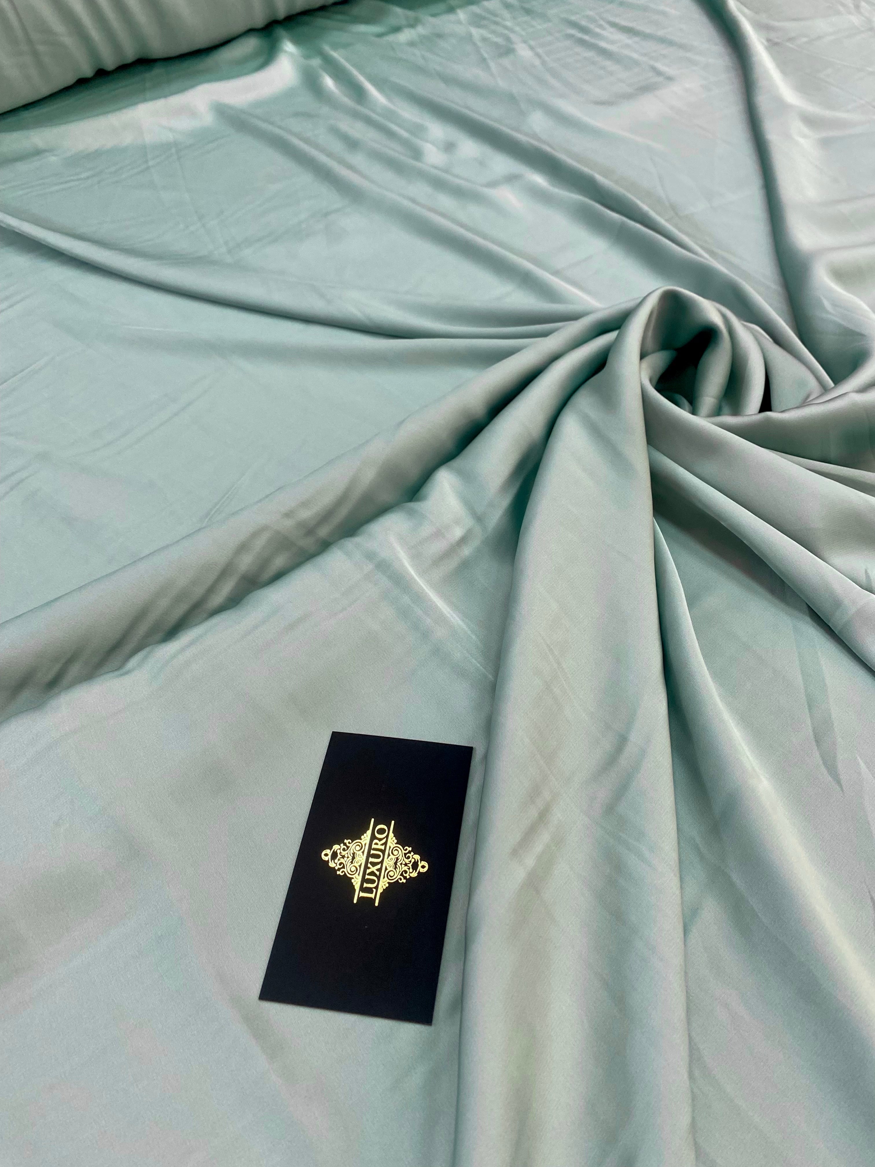 Premium Silky Elastic Satin Duck Egg Green