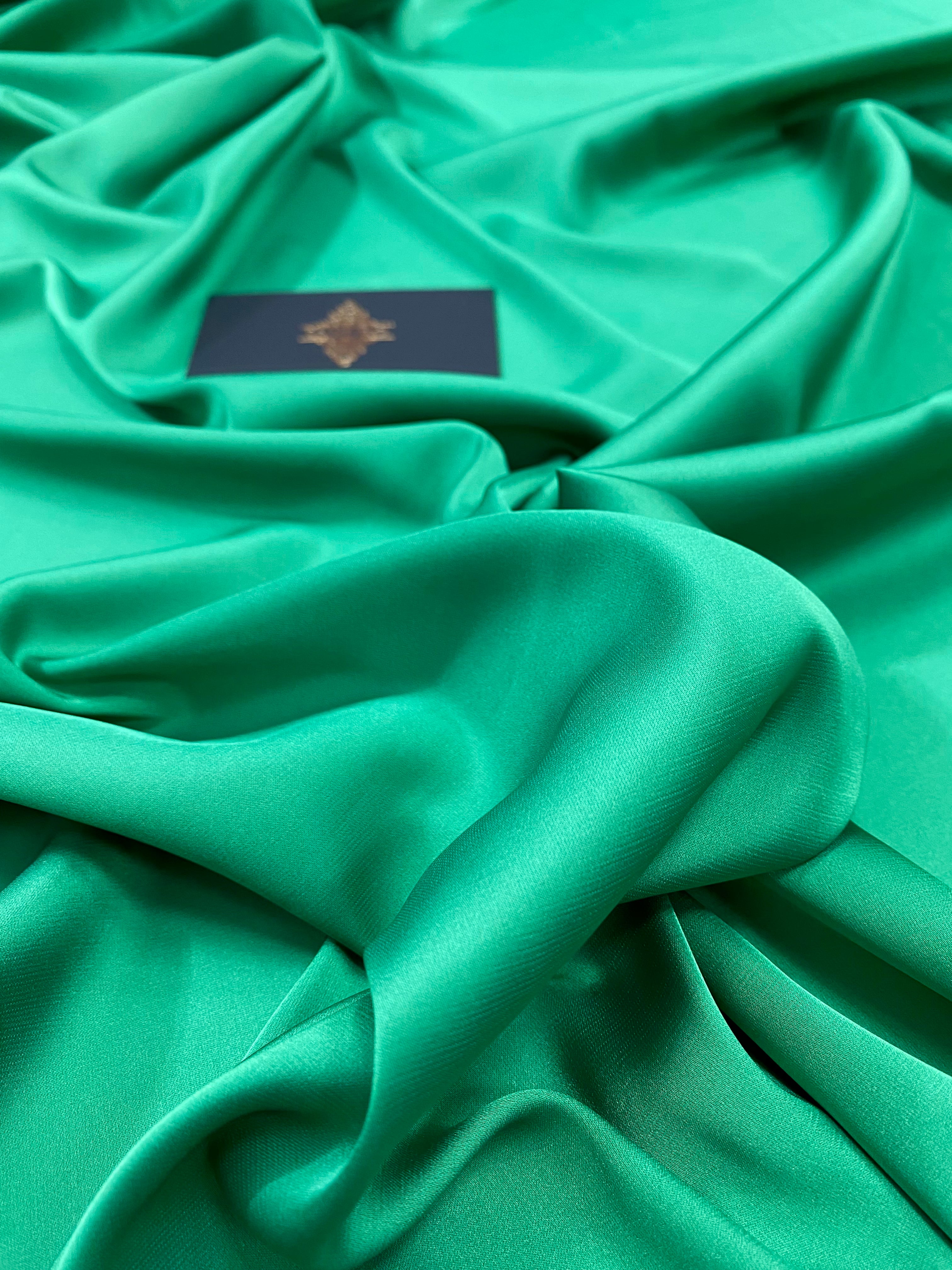 Premium Silky Elastic Satin Green