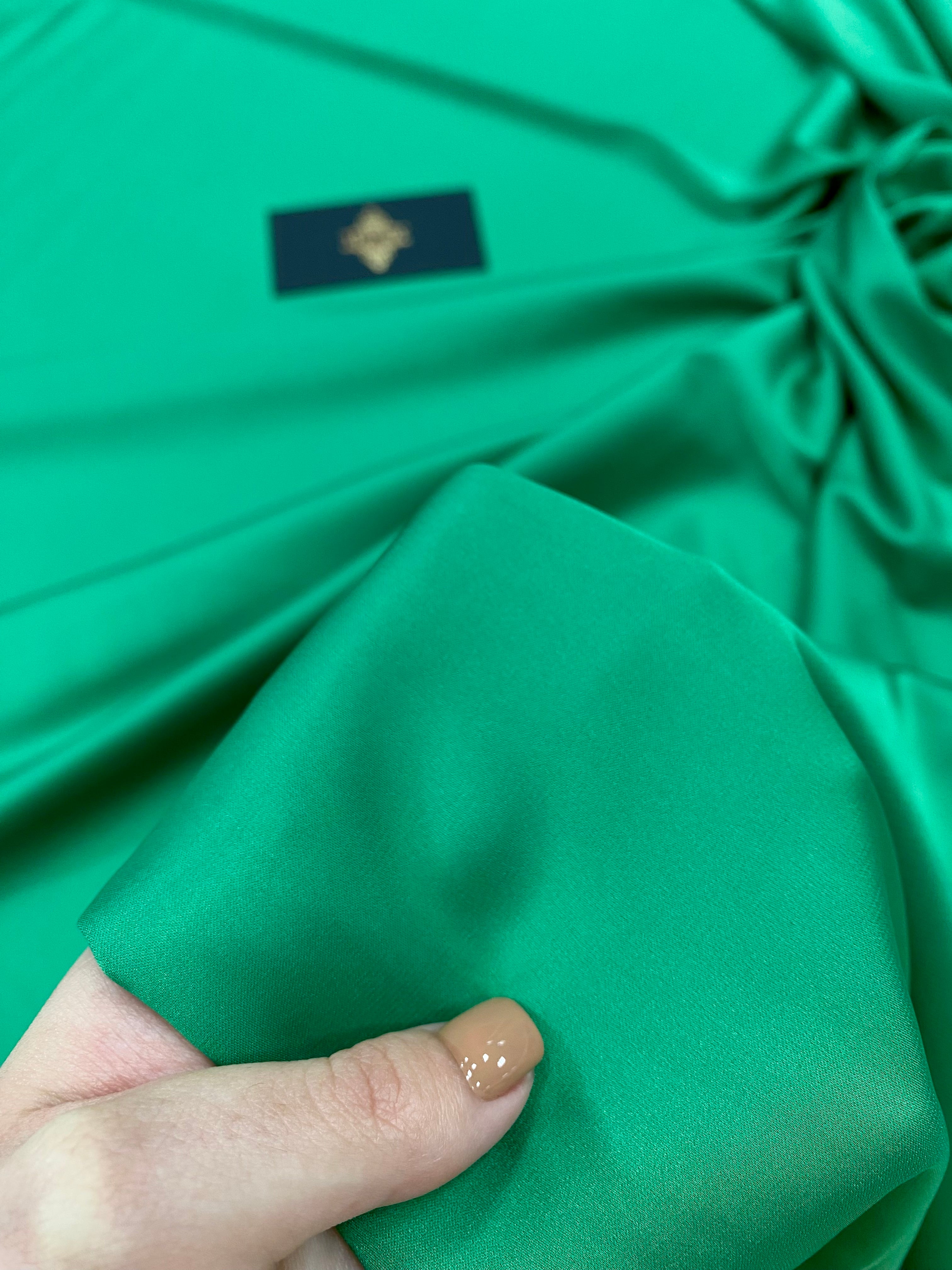 Premium Silky Elastic Satin Green