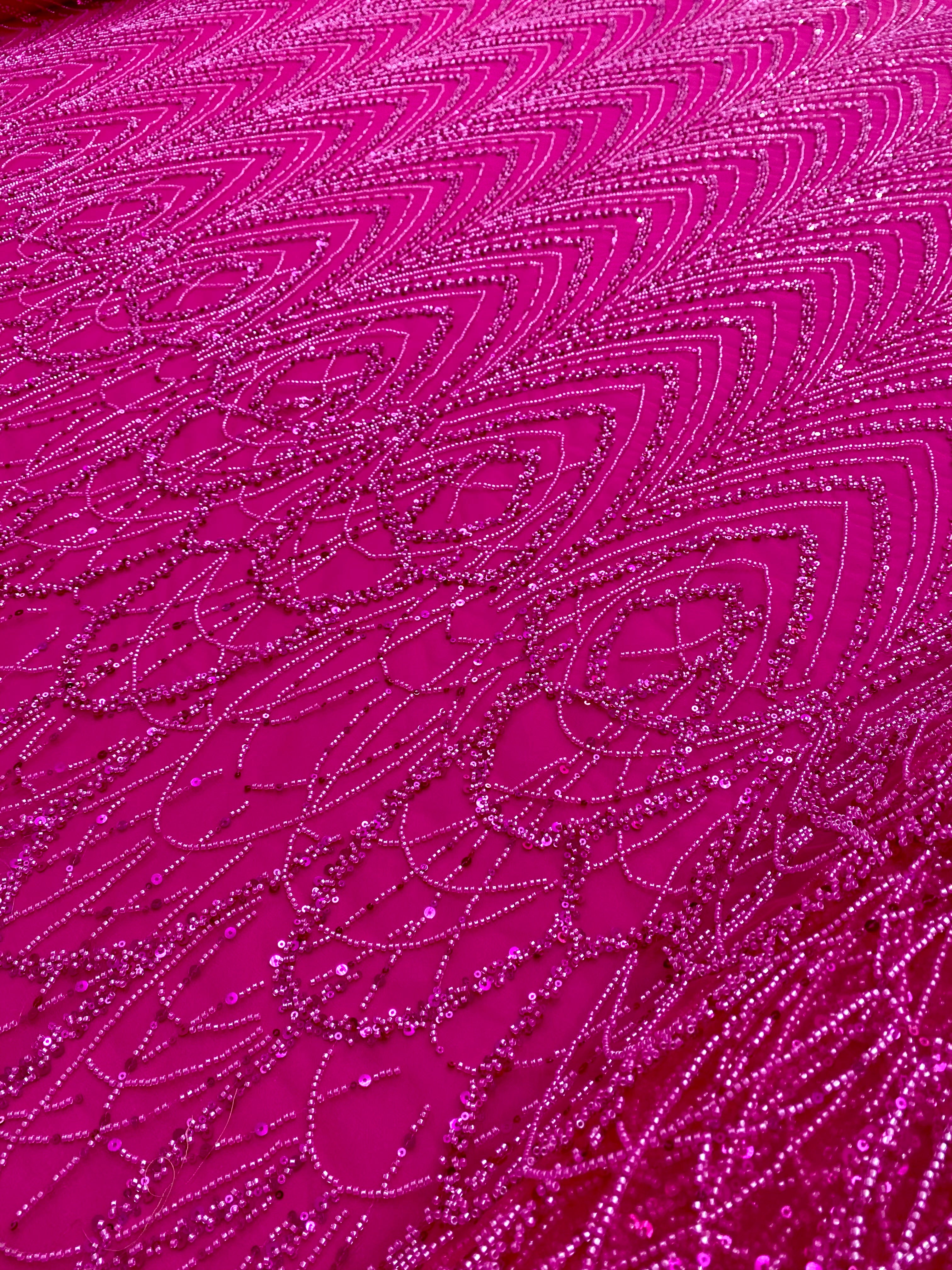 Black Couture Lace, with Beads and Sequins 