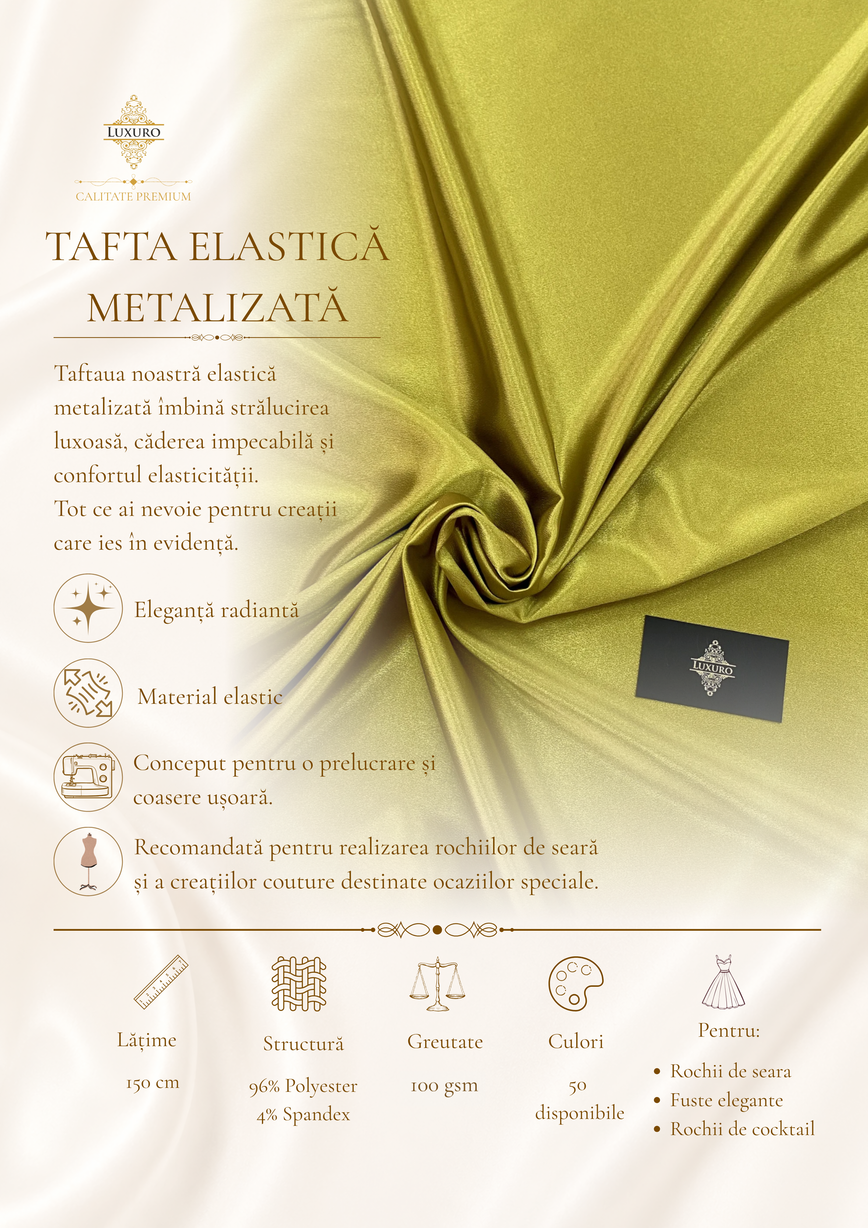 Shiny Elastic Taffeta Dark Pistachio