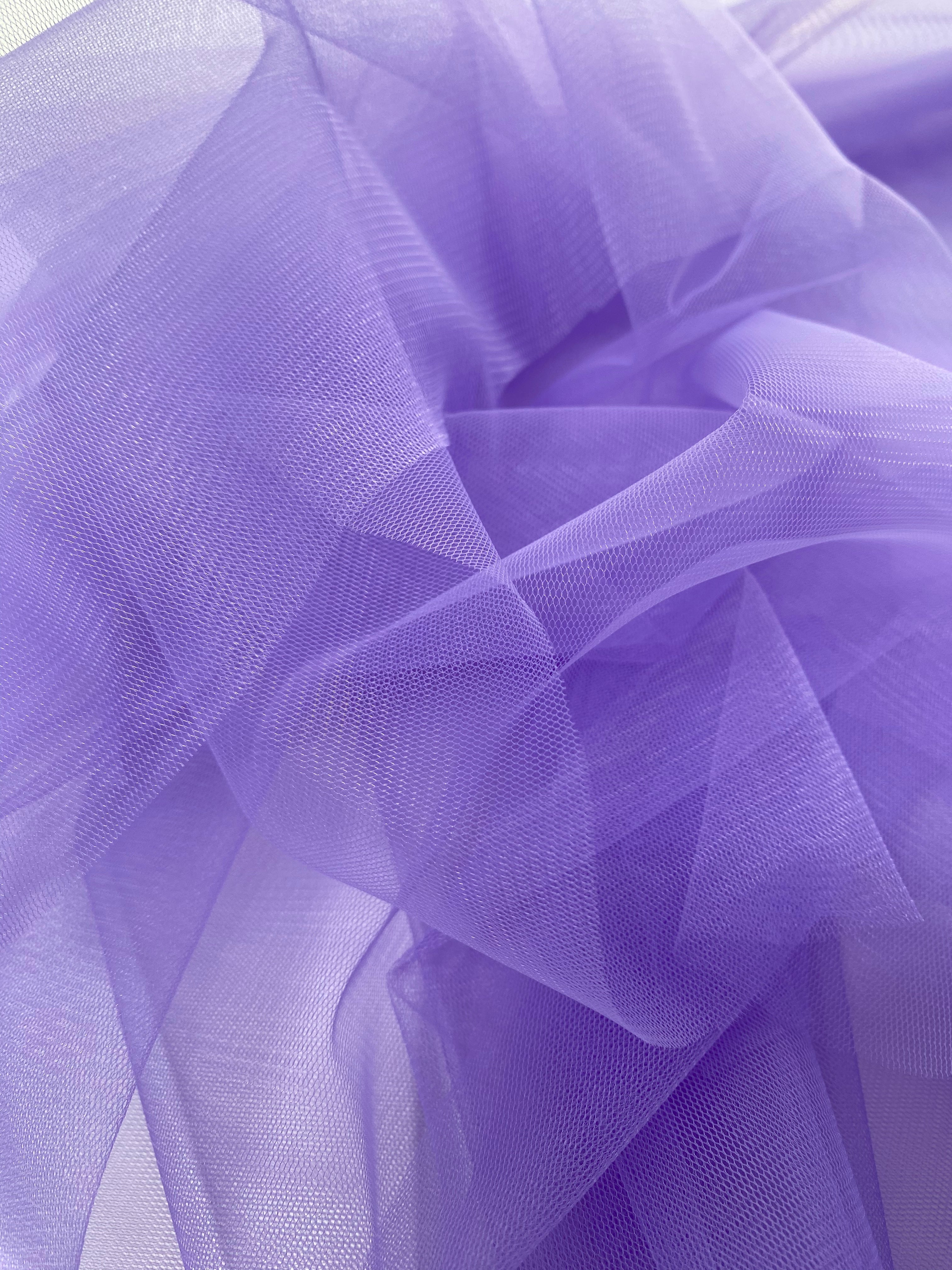 Tulle Clasic Lavanda Inchis - 3 m Latime