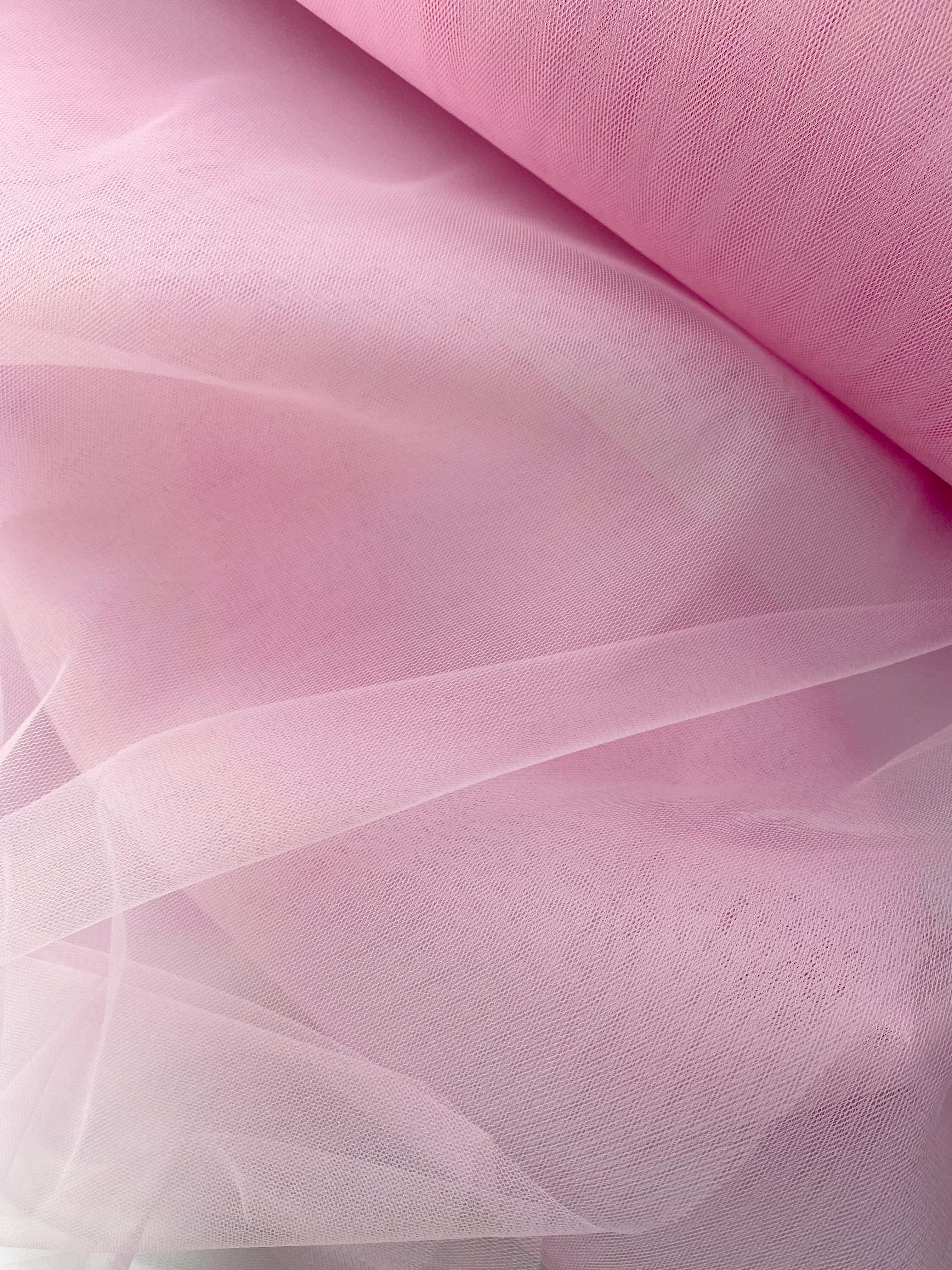 Tulle Clasic Roz - 3 m Latime